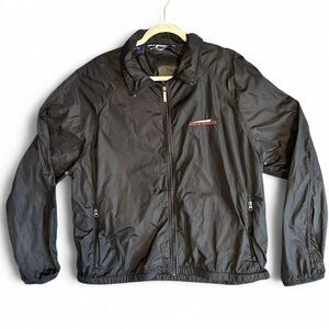 Vintage Ralph Lauren Polo Men’s Sport Black Full Zip Windbreaker Jacket Large